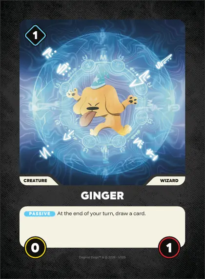 Ginger — Wizard creature, Doginal Dogs Legends TCG