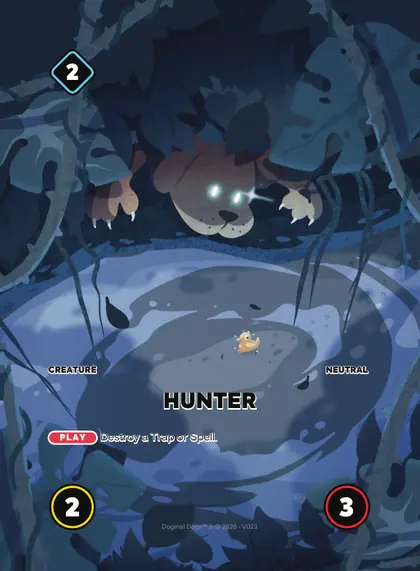 Hunter — Neutral creature, Doginal Dogs Legends TCG
