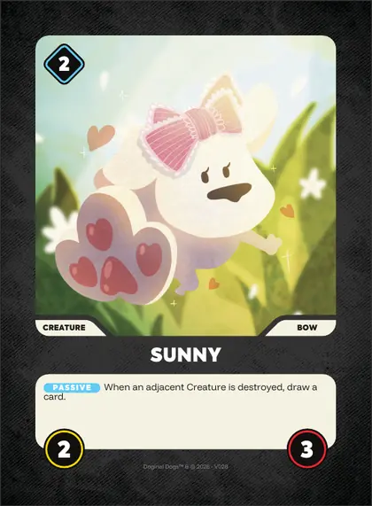Sunny — Bow creature, Doginal Dogs Legends TCG