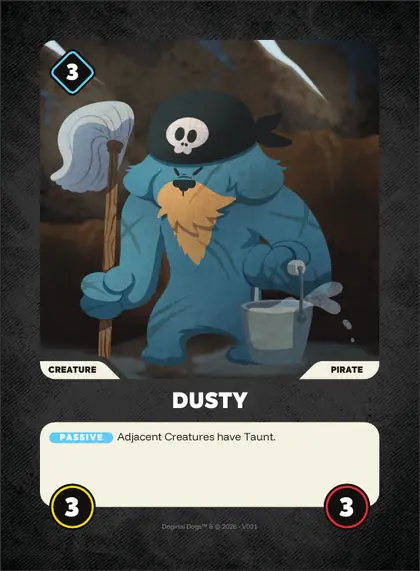 Dusty — Pirate creature, Doginal Dogs Legends TCG