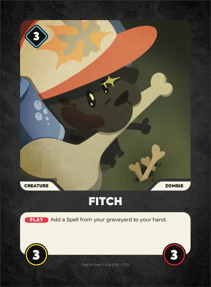 Fitch — Zombie creature, Doginal Dogs Legends TCG