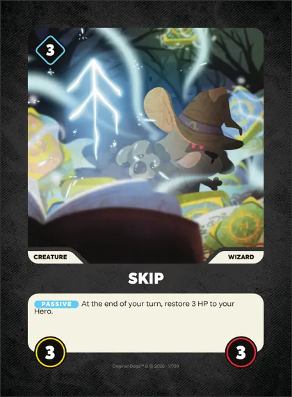 Skip — Wizard creature, Doginal Dogs Legends TCG
