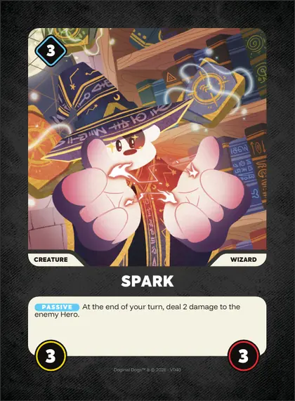 Spark — Wizard creature, Doginal Dogs Legends TCG