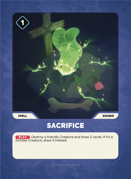 Sacrifice — Zombie spell, Doginal Dogs Legends TCG